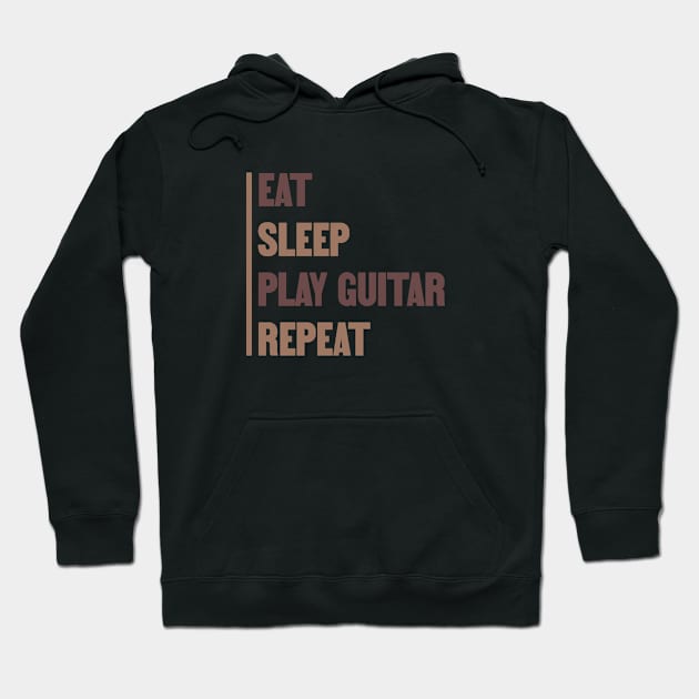 Eat Sleep play guitar Repeat // V1 Hoodie by Degiab